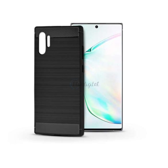 Samsung N975F Galaxy Note 10+ szilikon hátlap - Carbon - fekete