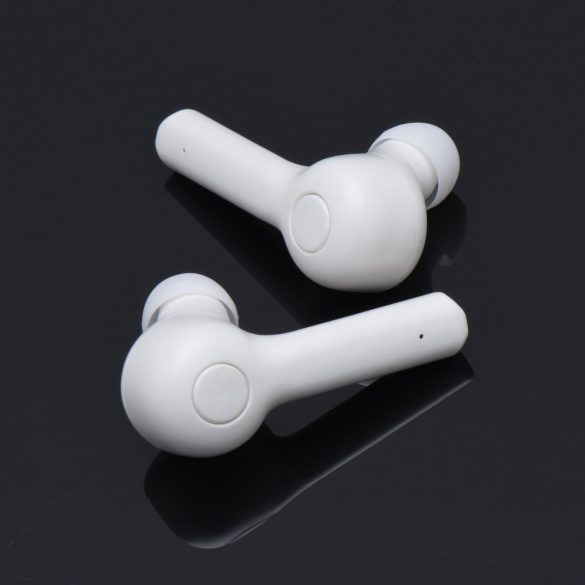TWS sztereó Bluetooth headset v5.0 + töltő dokkoló - TWS EP002 Earphone + Wireless Charging - white