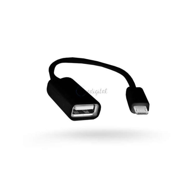 Micro USB - OTG USB kábel - fekete