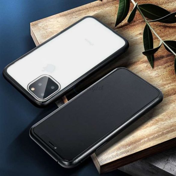 Apple iPhone 11 Pro Max mágneses, 2 részes hátlap előlapi üveg nélkül - Magneto  fekete