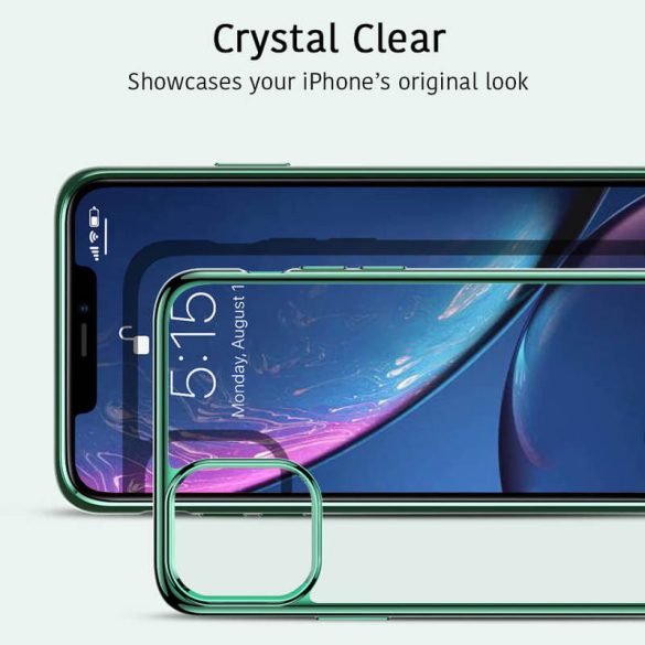 Apple iPhone 11 szilikon hátlap - ESR Essential Crown Slim Clear Phone Case - ezüst