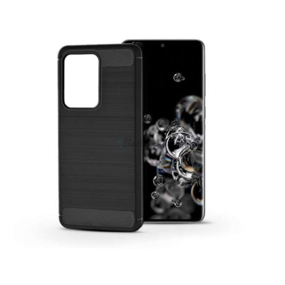 Samsung G988F Galaxy S20 Ultra szilikon hátlap - Carbon - fekete