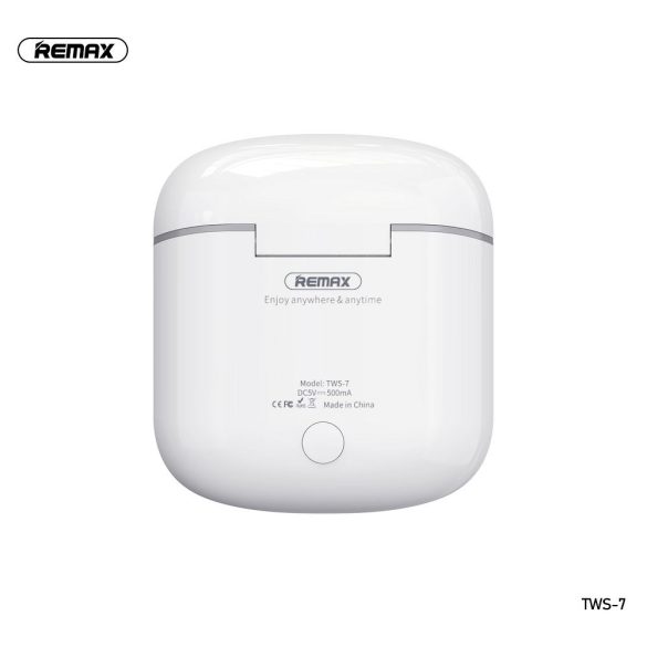 Remax Bluetooth sztereó TWS headset v5.0 + töltőtok - Remax TWS-7 Wireless      Headset - fehér