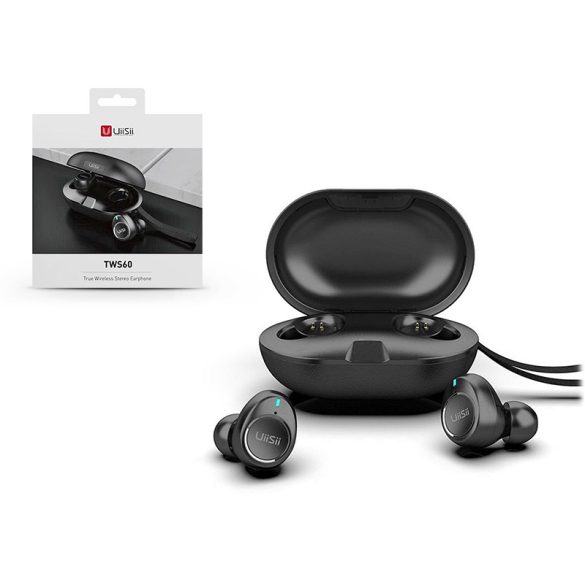 UiiSii Bluetooth sztereó headset v5.0 + töltőtok - UiiSii TWS60 Wireless Headset - black