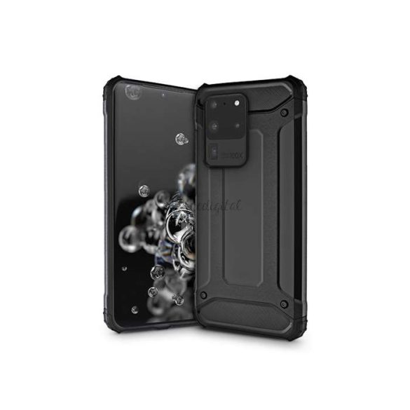 Samsung G988F Galaxy S20 Ultra ütésálló hátlap - Armor - fekete