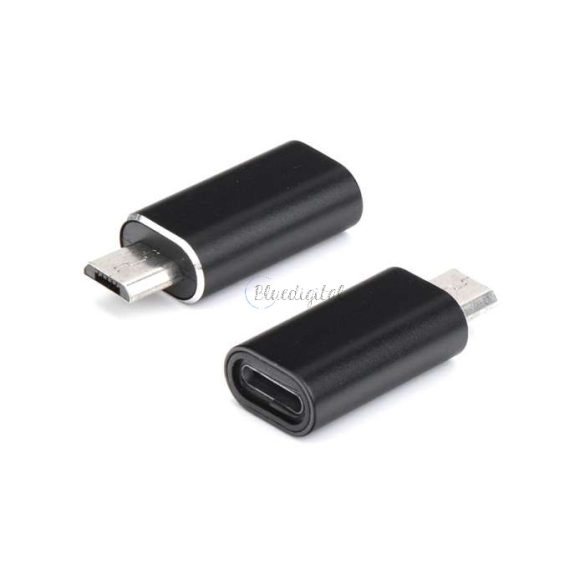 Lightning - micro USB adapter - fekete