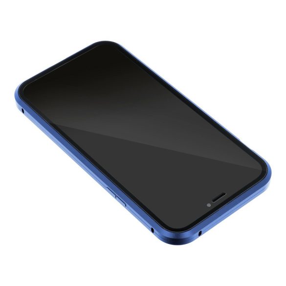 Apple iPhone 7/iPhone 8/SE 2020 mágneses, 2 részes hátlap előlapi üveggel - Magneto 360 - kék