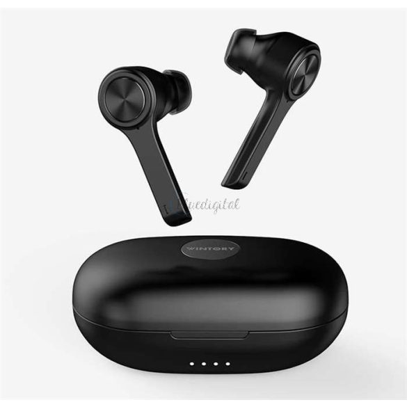Wintory Bluetooth sztereó headset v5.0 + töltőtok - Wintory POD1 True Wireless  Stereo Earphone - fekete