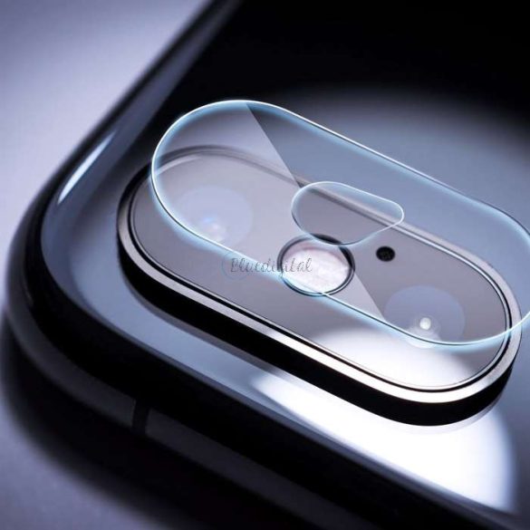 Hátsó kameralencse védő edzett üveg - Apple iPhone 12 Mini - átlátszó