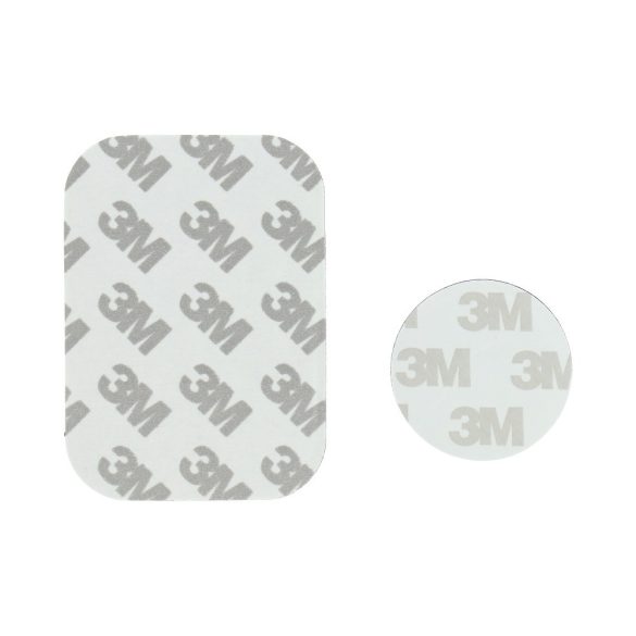 Fém ellenlapka darab mágneses autós tartóhoz - Badge for Magnet Car Holder      Leather - 1+1 db/csomag - fekete (ECO csomagolás)