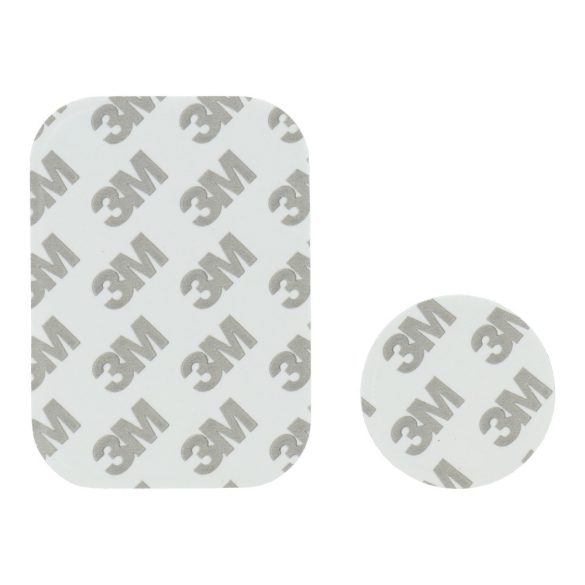 Fém ellenlapka darab mágneses autós tartóhoz - Badge for Magnet Car Holder      Leather - 1+1 db/csomag - fehér (ECO csomagolás)