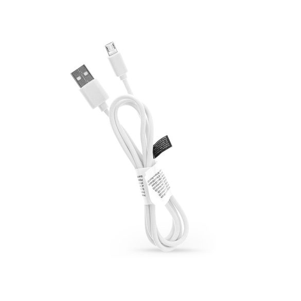 USB - Micro USB adat- és töltőkábel 1 m-es vezetékkel, 8 mm-es kimeneti csatlakozóval - C366 USB to Micro USB Cable - fehér - ECO csomagolás
