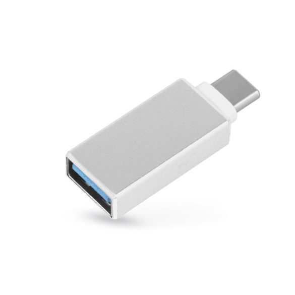 USB-A - Type-C OTG 3.0 adapter - fehér/ezüst - ECO csomagolás
