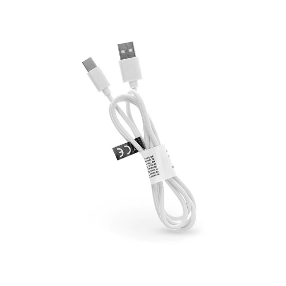 USB - USB Type-C adat- és töltőkábel 1 m-es vezetékkel, 8 mm-es kimeneti csatlakozóval - C366 USB to Type-C Cable - fehér - ECO csomagolás