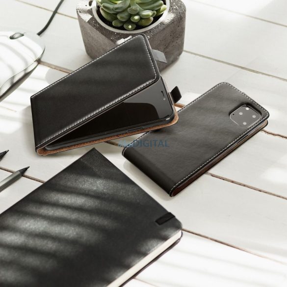 Slim Flexi Flip bőrtok - Xiaomi Mi 11 Lite LTE/11 Lite 5G - fekete