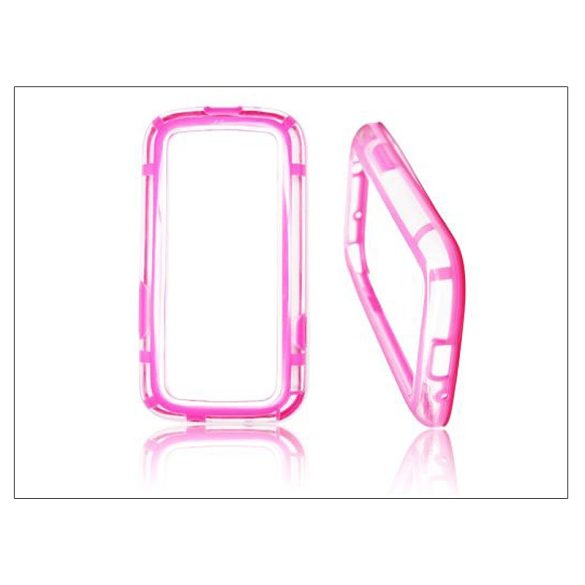 Samsung i9300 Galaxy S III védőkeret - Bumper - pink/átlátszó