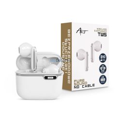   ART TWS Bluetooth sztereó headset v5.1 + töltőtok - ART AP-TW-B4W True Wireless Earphones with Charging Case - fehér