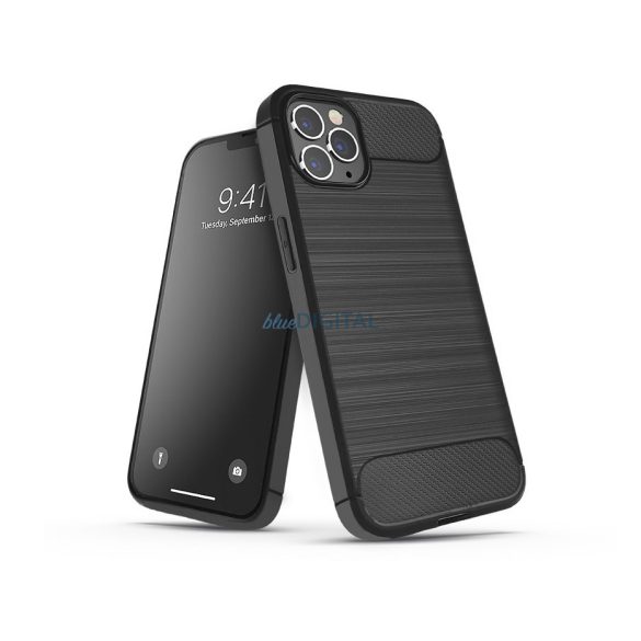 Samsung SM-A346 Galaxy A34 5G szilikon hátlap - Carbon - fekete