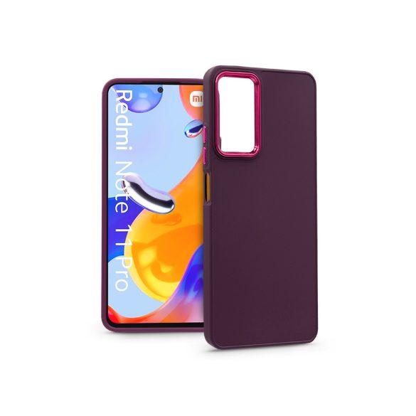 Xiaomi Redmi Note 11 Pro/Redmi Note 11 Pro 5G szilikon hátlap - Frame - bíbor