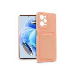   Xiaomi Redmi Note 12 Pro 5G/Poco X5 Pro 5G szilikon hátlap kártyatartóval - CardCase - rózsaszín