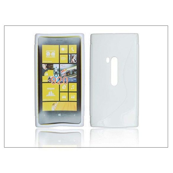 Nokia Lumia 920 szilikon hátlap - S-Line - fehér
