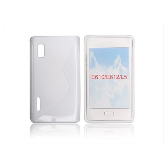 LG E610 Optimus L5 szilikon hátlap - S-Line - fehér