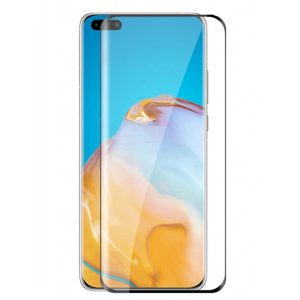 Huawei P40 Pro karcálló edzett üveg HAJLÍTOTT TELJES KIJELZŐS Tempered Glass kijelzőfólia kijelzővédő fólia kijelző védőfólia eddzett UV kötésű