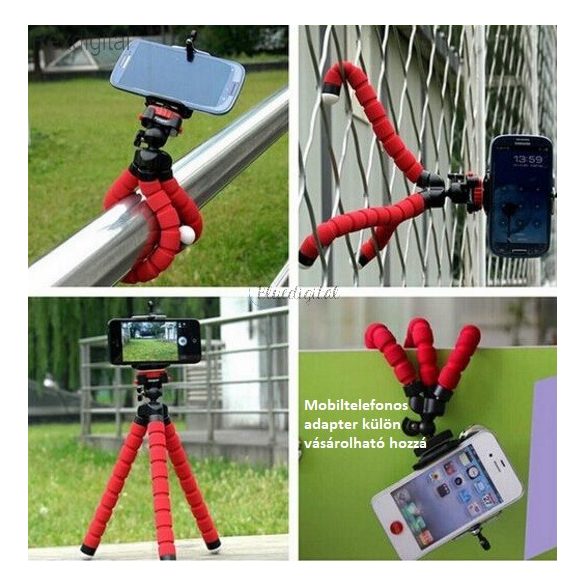 Rugalmas kameraállvány tripod videó fényképező flexibilis fotó flexible kamera állvány álvány octopus camera pad