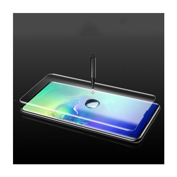 Huawei P30 Pro karcálló edzett üveg HAJLÍTOTT TELJES KIJELZŐS Tempered Glass kijelzőfólia kijelzővédő fólia kijelző védőfólia eddzett UV kötésű