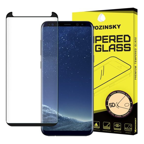 Samsung Galaxy S9 Plus SM-G965 karcálló edzett üveg HAJLÍTOTT TELJES KIJELZŐS Tempered Glass kijelzőfólia kijelzővédő fólia kijelző védőfólia eddzett