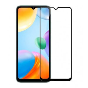 Xiaomi Redmi 10C / Redmi 12C / Poco C40 edzett üveg FEKETE TELJES KÉPERNYŐS FULL SCREEN HAJLÍTOTT tempered glass kijelzőfólia kijelzővédő védőfólia karcálló kijelzős