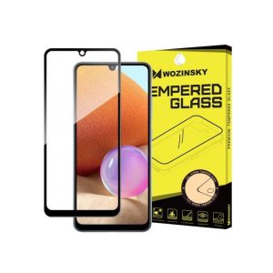 Samsung Galaxy A32 4G karcálló edzett üveg TELJES KÉPERNYŐS FEKETE Tempered Glass kijelzőfólia kijelzővédő fólia kijelző védőfólia eddzett