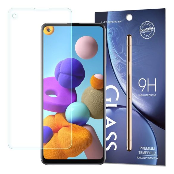 Samsung Galaxy A21s / A21 karcálló edzett üveg Tempered Glass kijelzőfólia kijelzővédő fólia kijelző védőfólia eddzett 21 s SM-A217