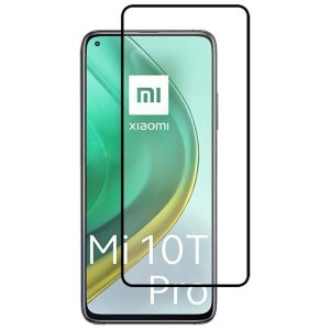 Xiaomi Mi 10T / Mi 10T Pro edzett üveg 5D FEKETE TELJES KÉPERNYŐS FULL SCREEN HAJLÍTOTT tempered glass kijelzőfólia kijelzővédő védőfólia karcálló kijelzős