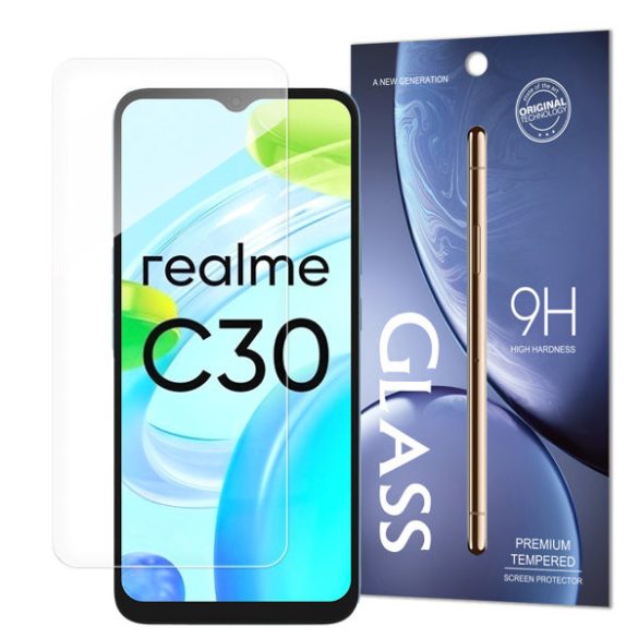 Realme C33 C30 C30s C35 Narzo 50i karcálló edzett üveg Tempered glass kijelzőfólia kijelzővédő fólia kijelző védőfólia