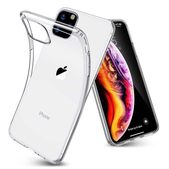 iPhone 11 átlátszó szilikontok vékony fényes telefontok tartó Apple