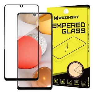 Samsung Galaxy A42 (5G) karcálló edzett üveg TELJES KÉPERNYŐS FEKETE Tempered Glass kijelzőfólia kijelzővédő fólia kijelző védőfólia eddzett