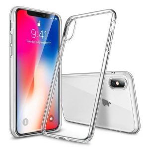 iPhone X XS (5,8") átlátszó szilikontok vékony fényes telefontok tartó Apple