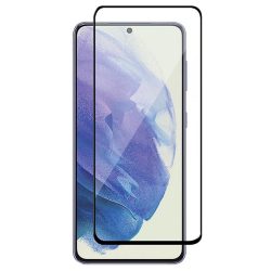   Samsung Galaxy S21 FE karcálló edzett üveg TELJES KIJELZŐS Tempered Glass kijelzőfólia kijelzővédő fólia kijelző védőfólia eddzett SM-G990 fekete keretes