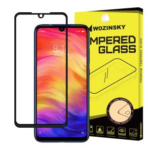 Xiaomi Redmi Note 7 edzett üveg FEKETE TELJES KÉPERNYŐS FULL SCREEN HAJLÍTOTT tempered glass kijelzőfólia kijelzővédő védőfólia karcálló kijelzős