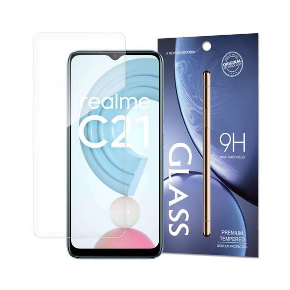 Realme C21 karcálló edzett üveg Tempered glass kijelzőfólia kijelzővédő fólia kijelző védőfólia