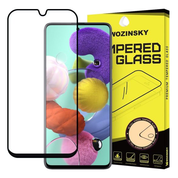 Samsung Galaxy A71 / Note 10 lite karcálló edzett üveg TELJES KÉPERNYŐS FEKETE Tempered Glass kijelzőfólia kijelzővédő fólia kijelző védőfólia eddzett SM-A715F