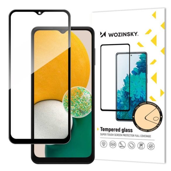 Samsung Galaxy A13 5G M13 5G karcálló edzett üveg TELJES KÉPERNYŐS FEKETE Tempered Glass kijelzőfólia kijelzővédő fólia kijelző védőfólia eddzett