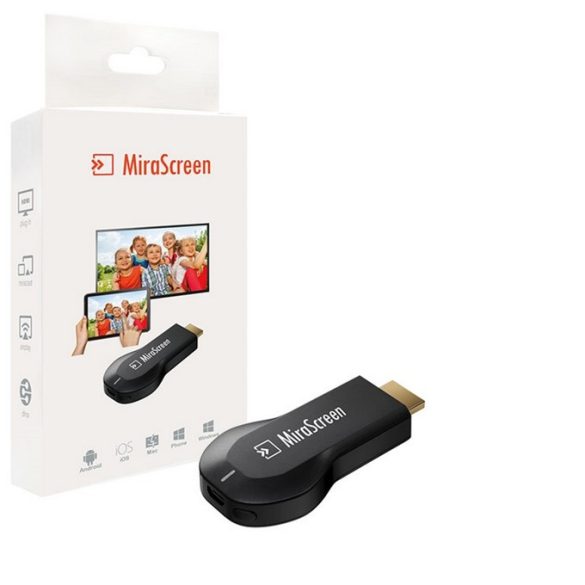 Miracast Airplay DLNA Adapter HDMI TV és Monitor Okosító Windows Android Iphone iOS 1080p cromecast ezcast Full HD MHL Mirascreen slimport képernyőtükrözés