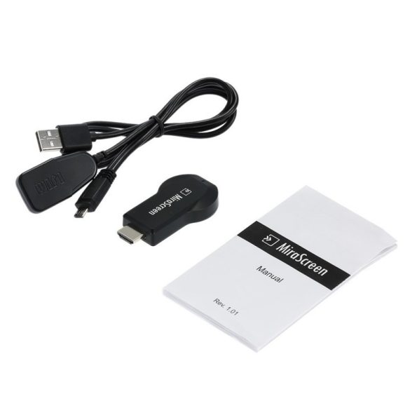 Miracast Airplay DLNA Adapter HDMI TV és Monitor Okosító Windows Android Iphone iOS 1080p cromecast ezcast Full HD MHL Mirascreen slimport képernyőtükrözés