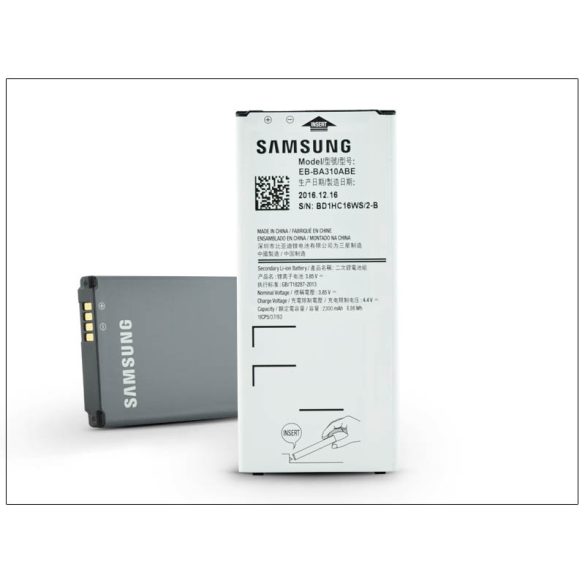 Samsung A310F Galaxy A3 (2016) gyári akkumulátor - Li-Ion 2300 mAh - EB-BA310ABE (ECO csomagolás)