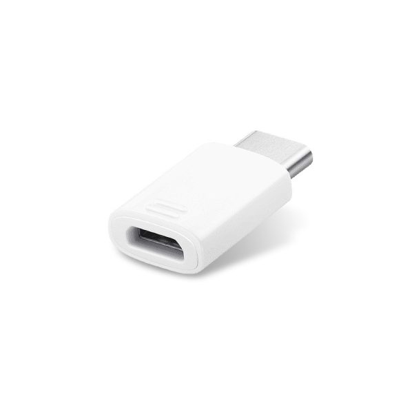 Samsung gyári micro USB - USB Type-C átalakító adapter - EE-GN930 - fehér (ECO csomagolás)