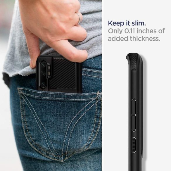 Xiaomi Mi Note 10/Note 10 Pro ütésálló hátlap - Spigen Rugged Armor - fekete