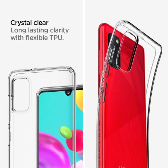 Samsung A415F Galaxy A41 ütésálló hátlap - Spigen Liquid Crystal - átlátszó