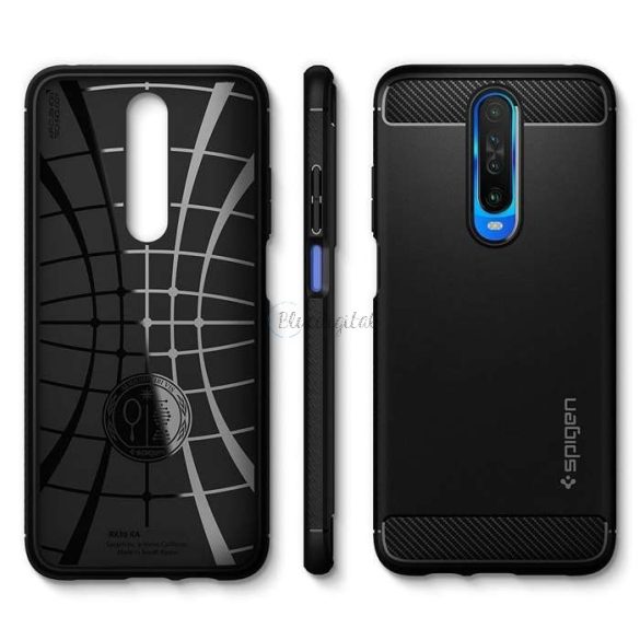 Xiaomi Poco X2/Redmi K30 ütésálló hátlap - Spigen Rugged Armor - fekete